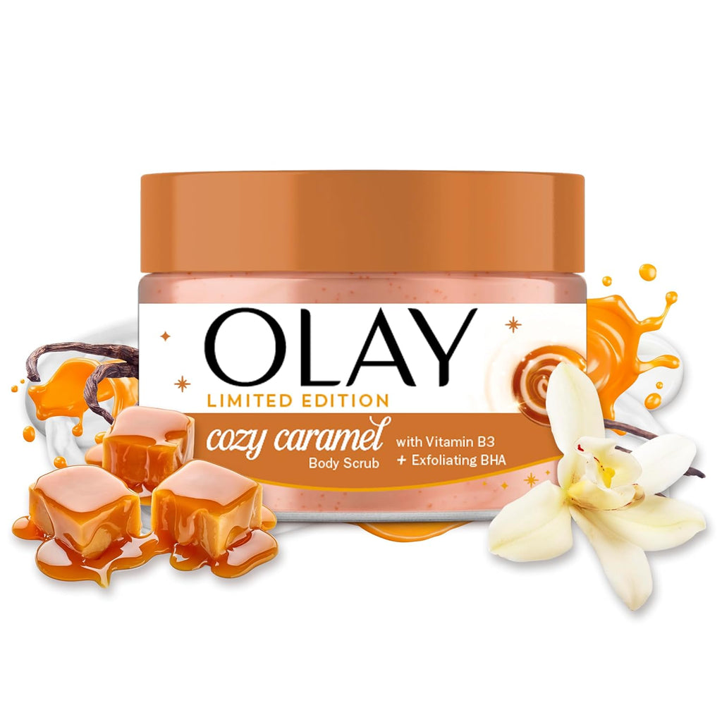 Olay | Exfoliating Body Scrub Vitamin B3 BHA Salicylic Acid Cozy Caramel Limited Edition — 11 oz