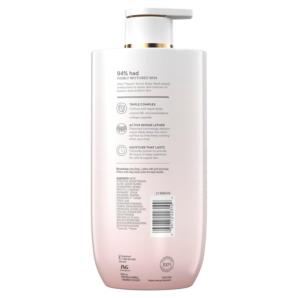 Olay | Body Wash Repair Serum Collagen Peptide Elixir B3 Repair Lipids Elasticity Boosting All Skin — 28 fl oz