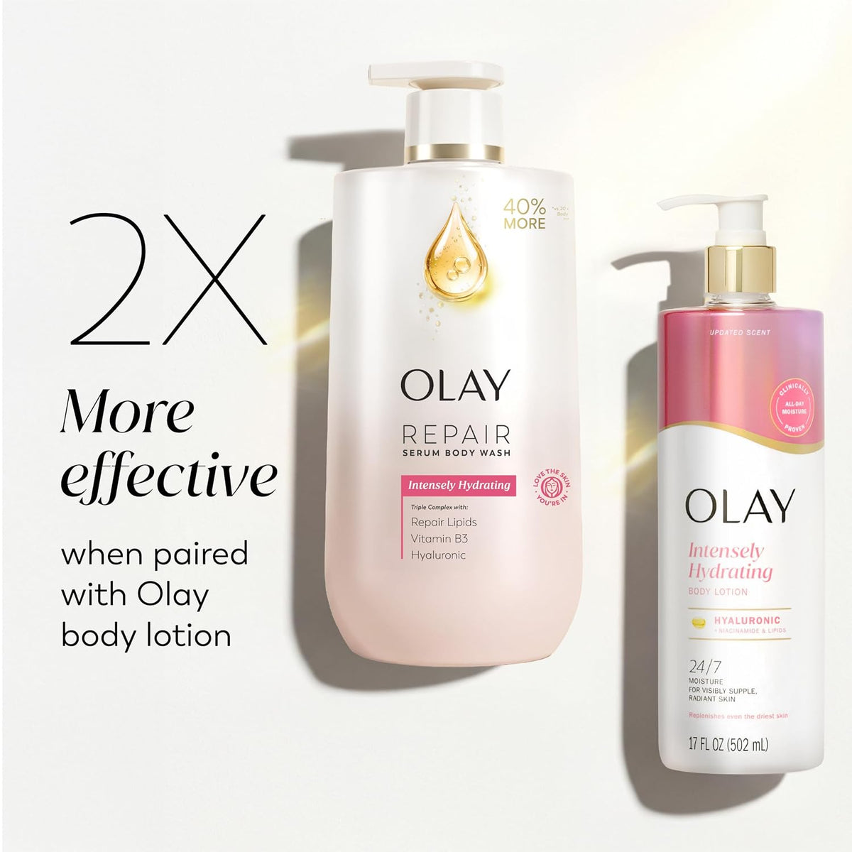 Olay | Body Wash Repair Serum Hyaluronic Acid Elixir B3 Repair Lipids Intensely Hydrating All Skin — 28 fl oz