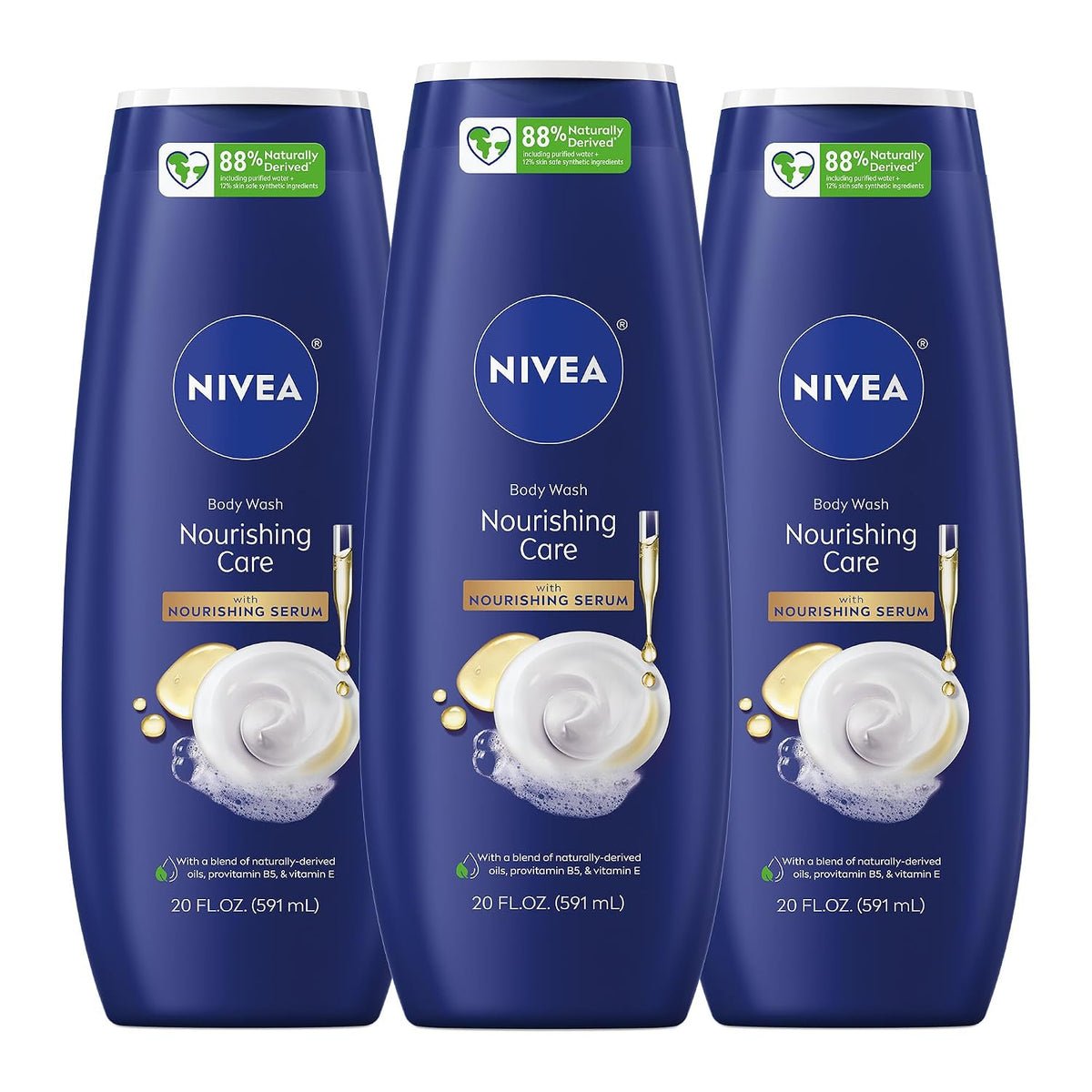 NIVEA Nourishing Care Body Wash with Nourishing Serum