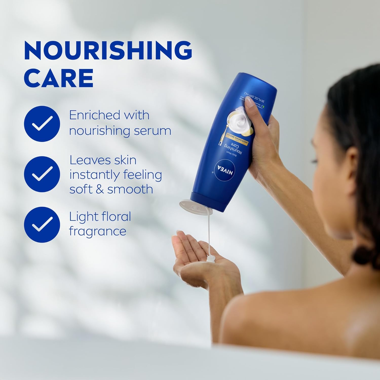 NIVEA Nourishing Care Body Wash with Nourishing Serum