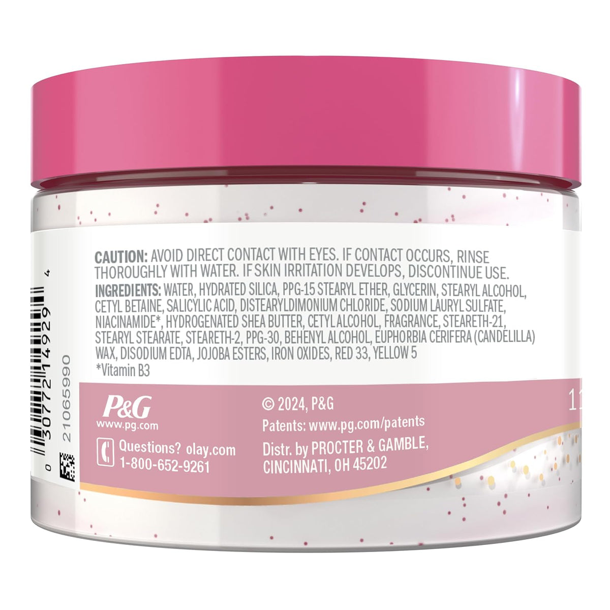Olay | Exfoliating Body Scrub Vitamin B3 BHA Salicylic Acid Wild Rose Cherry Crème — 11 oz