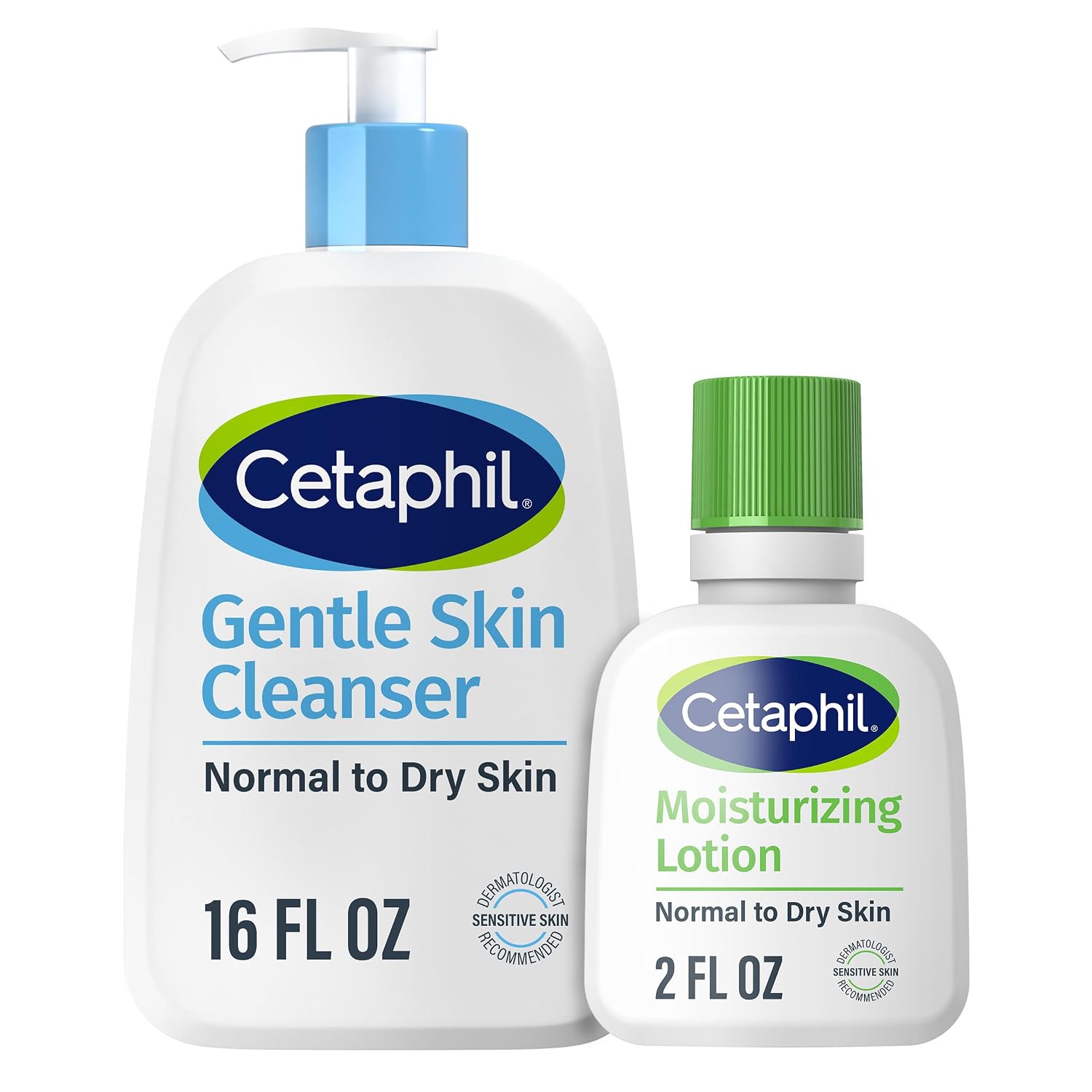 Cetaphil Gentle Skin Cleanser and Moisturizing Lotion Bundle