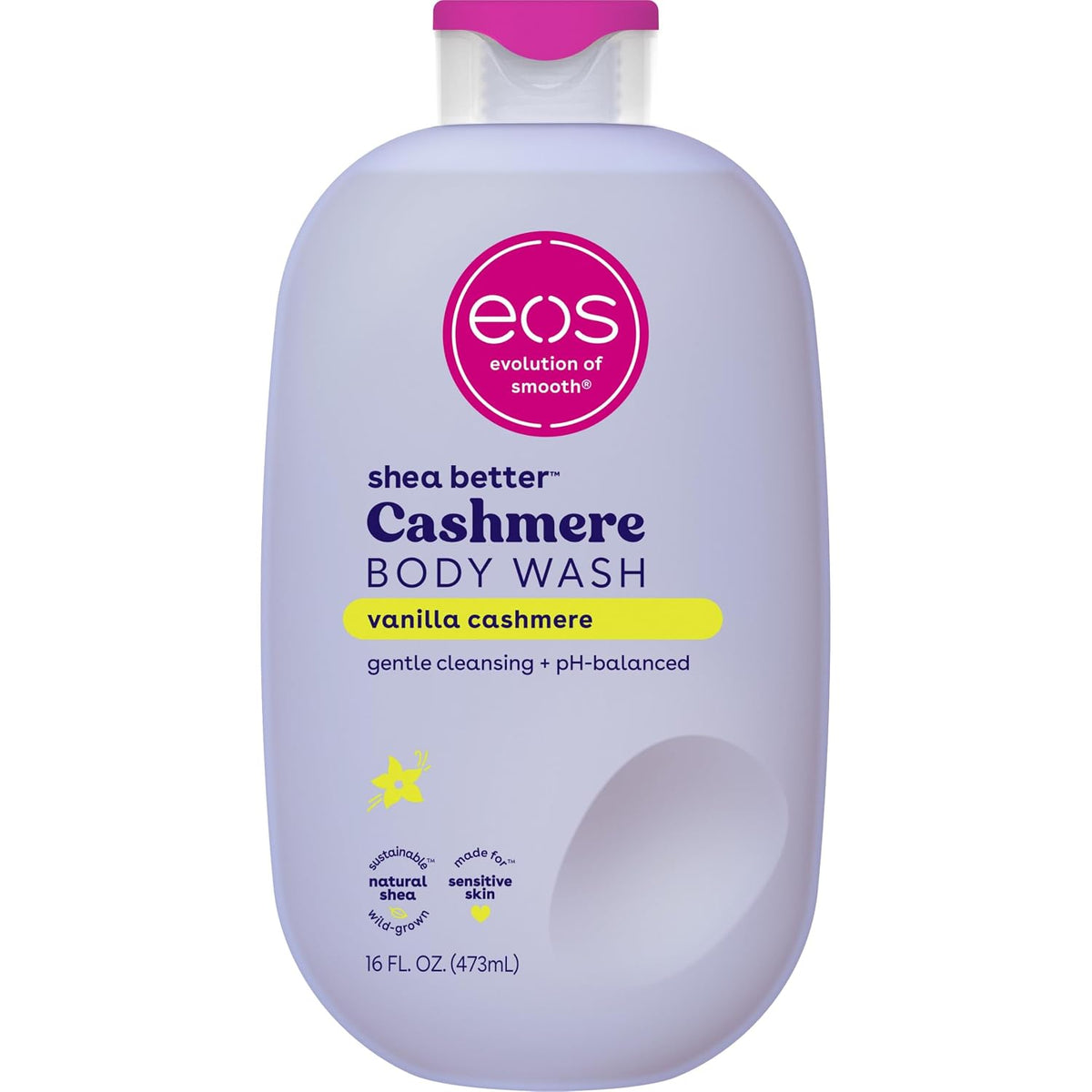 eos | Vanilla Cashmere Moisturizing Body Wash Shea Butter Vitamin E pH-Balanced — 16 fl oz