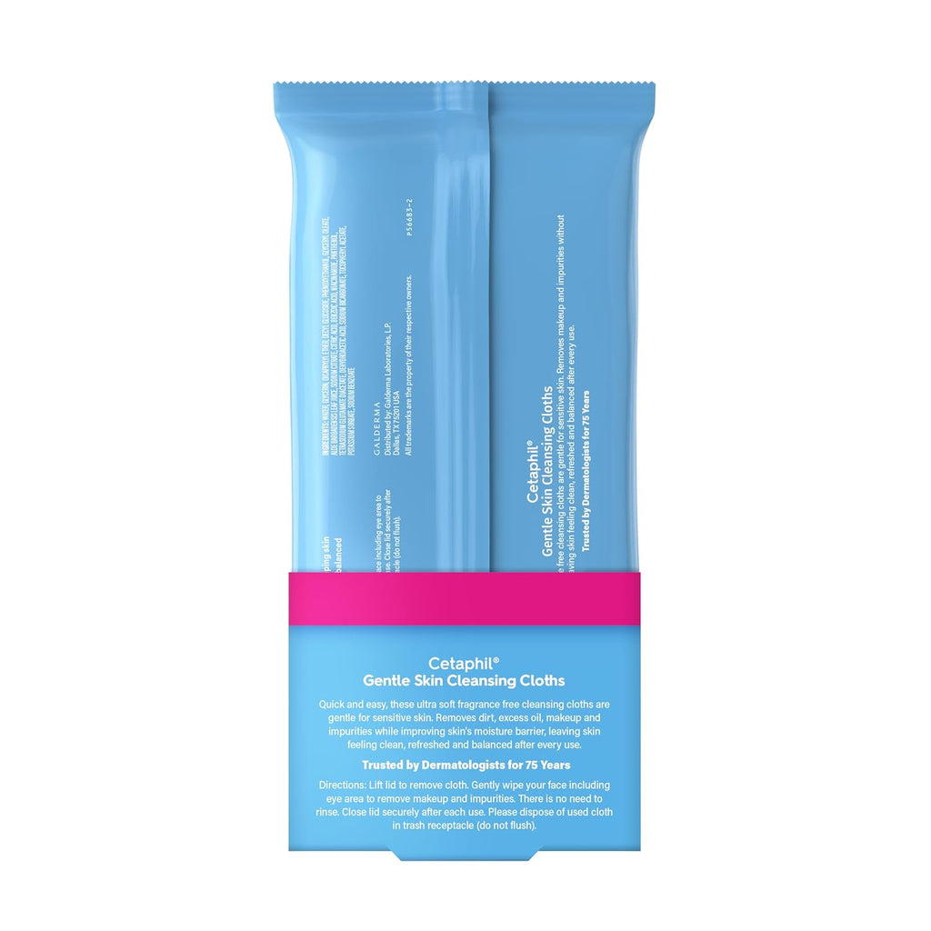 Cetaphil Gentle Skin Cleansing Cloths packaging on a white background