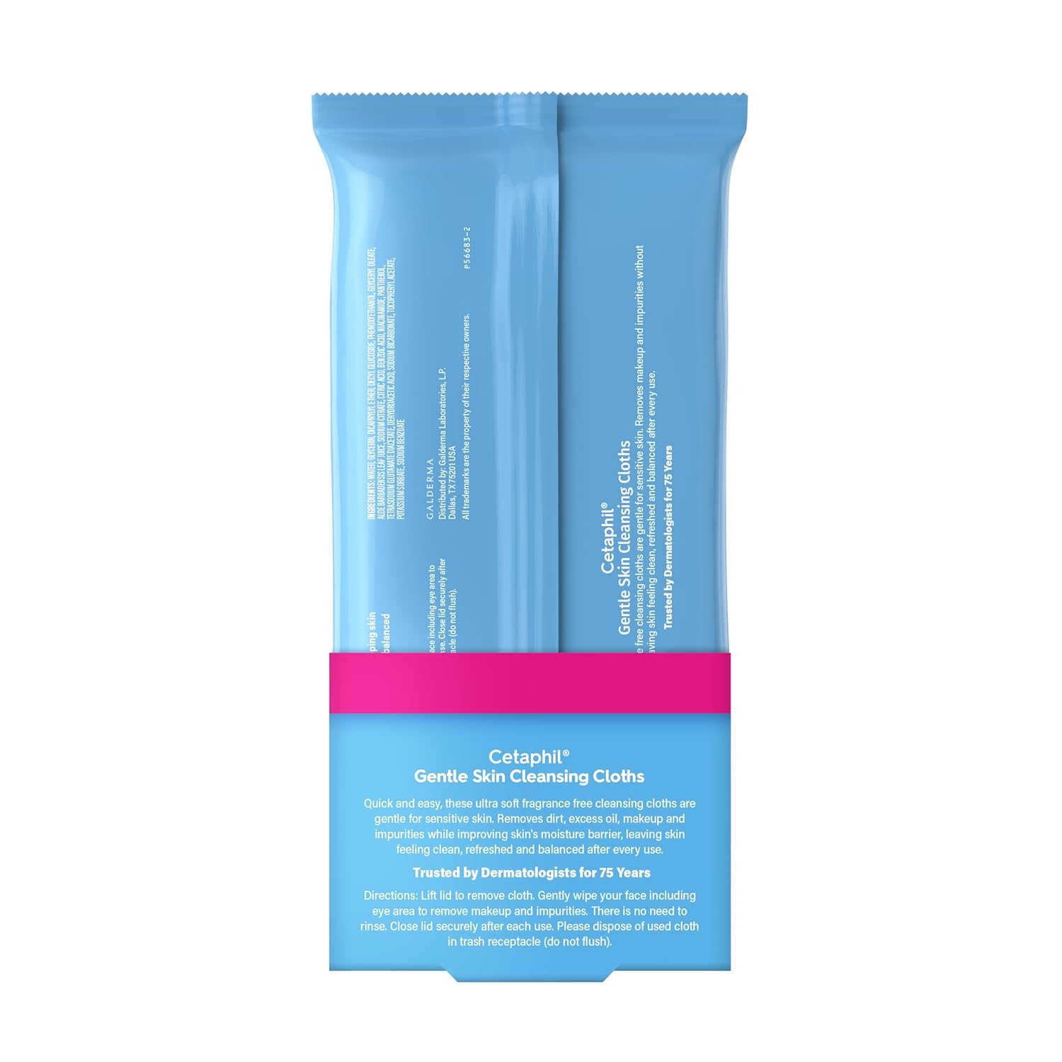 Cetaphil Gentle Skin Cleansing Cloths packaging on a white background