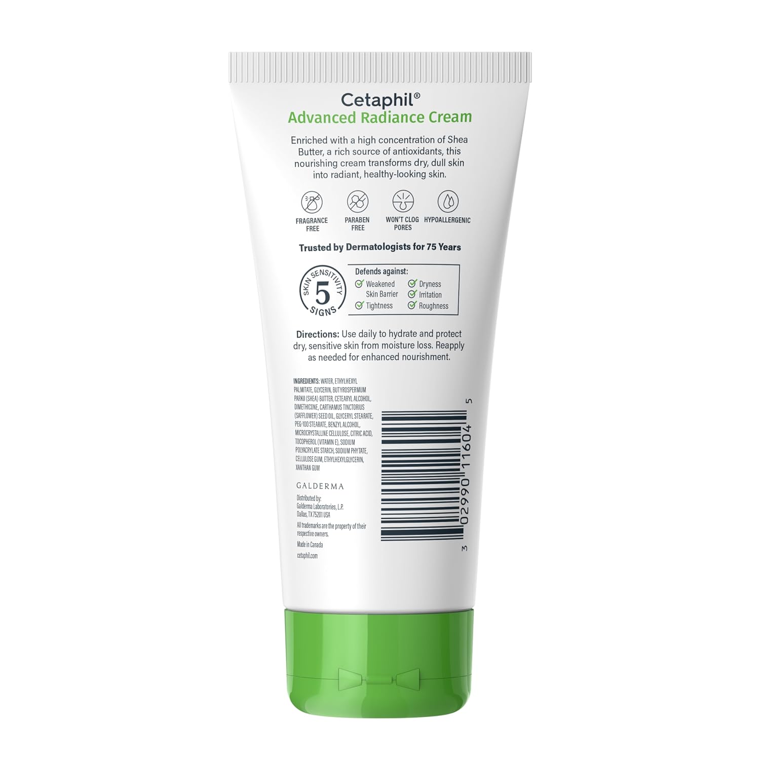 Cetaphil Advanced Radiance Cream tube on a white background
