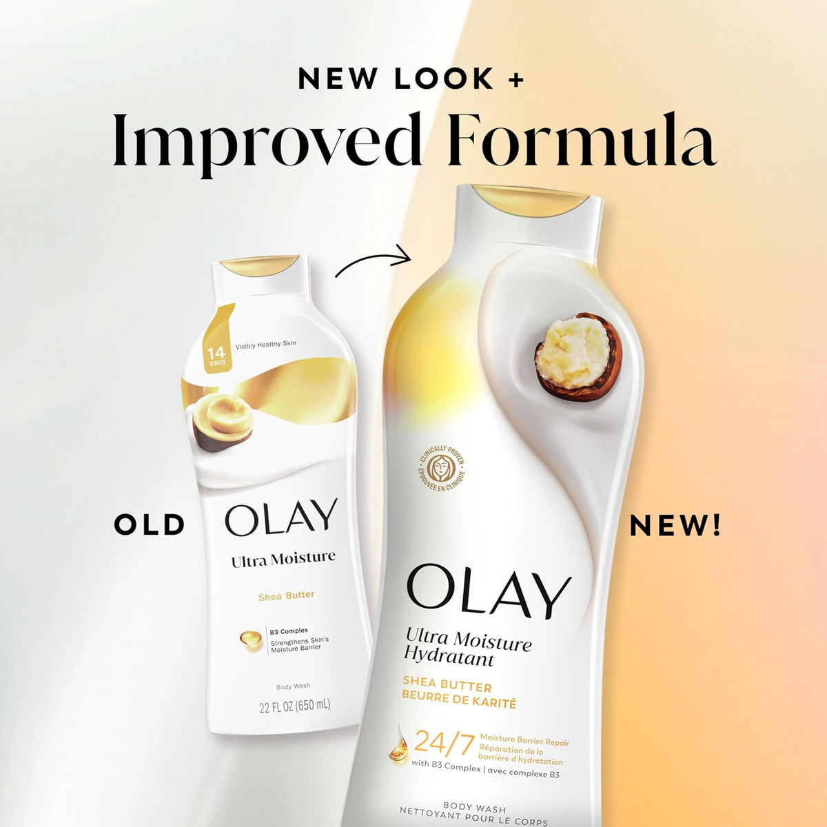 Olay | Body Lotion Ultra Moisture Shea Butter Vitamin B3 Hyaluronic — 88 fl oz (4-Pack)