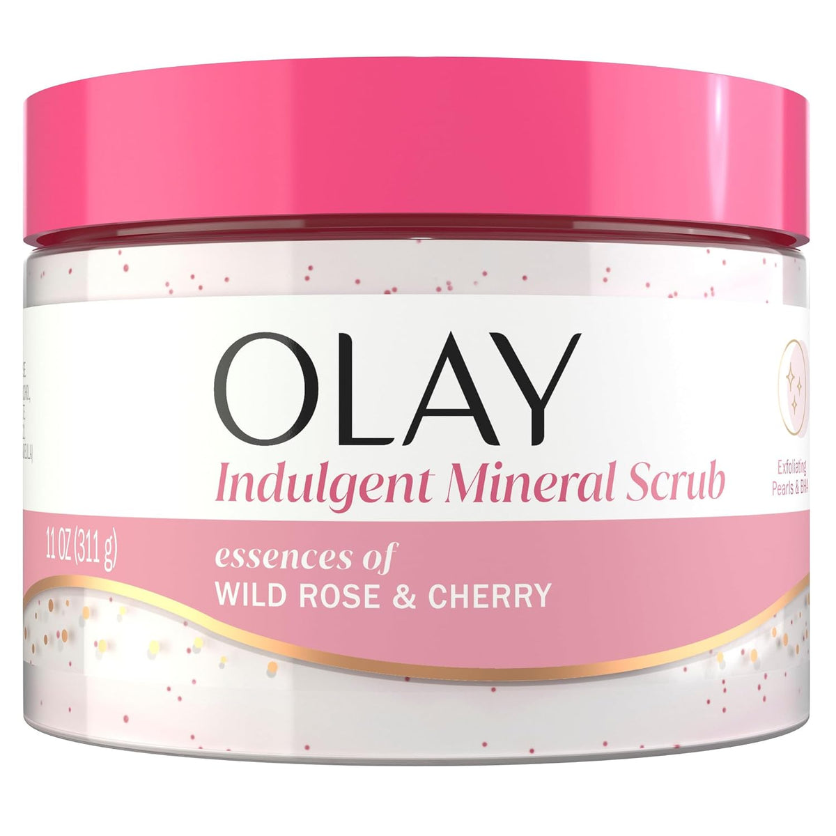 Olay | Exfoliating Body Scrub Vitamin B3 BHA Salicylic Acid Wild Rose Cherry Crème — 11 oz