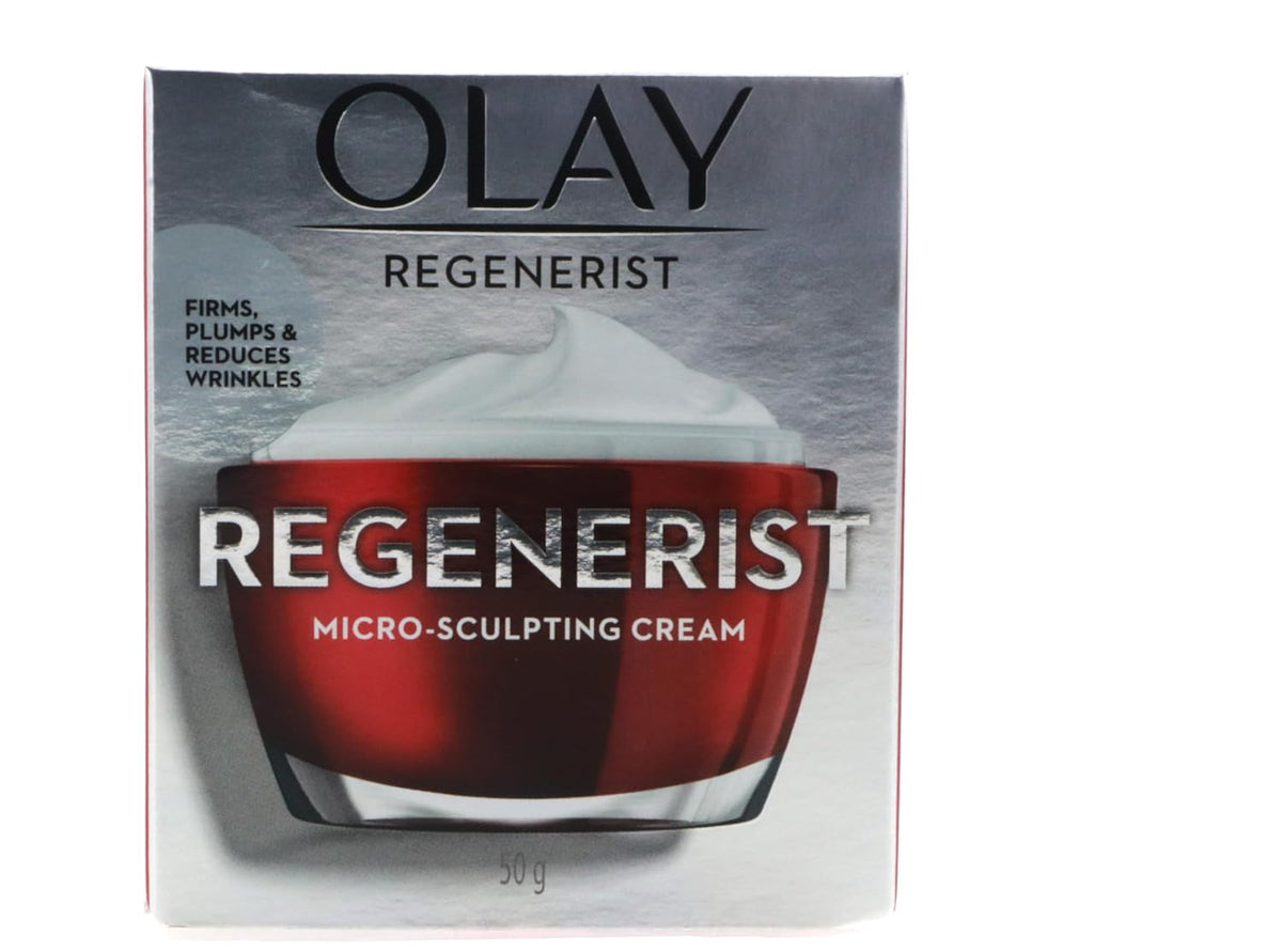 Olay Regenerist micro-sculpting cream packaging on a white background