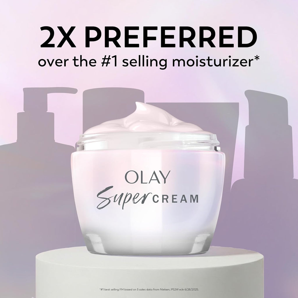 Olay | 5-in-1 Super Moisturizer Face Cream Niacinamide Vitamin C Collagen Peptide Hyaluronic Acid — 2.6 fl oz
