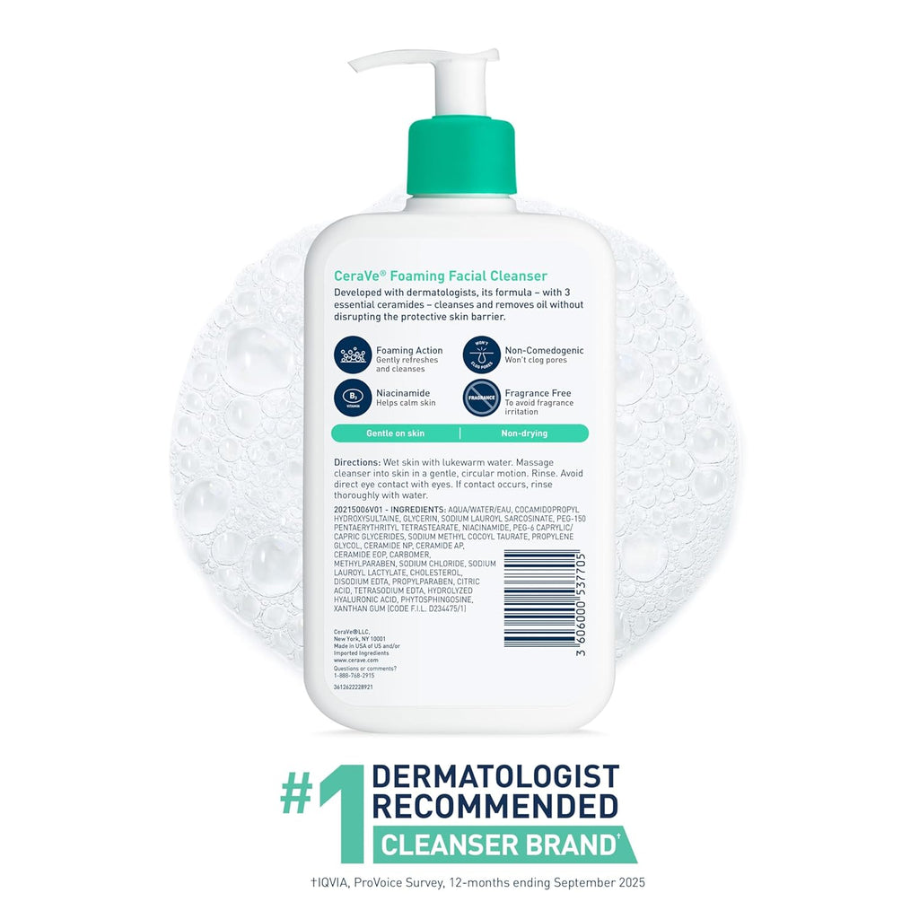 CeraVe Foaming Facial Cleanser for Oily Skin