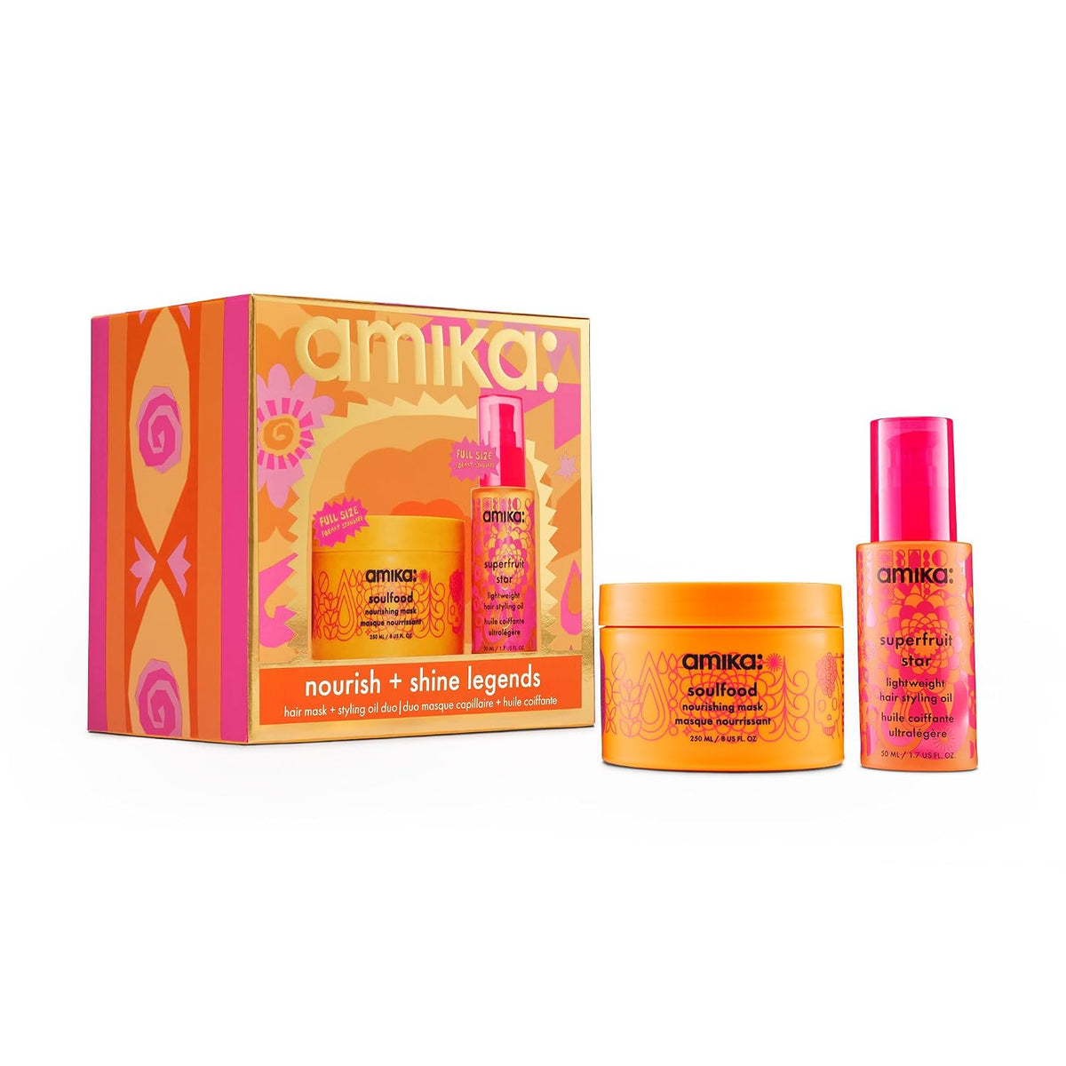 Amika | Soulfood Nourishing Mask & Superfruit Star Hair Oil Gift Set — 2 Pieces
