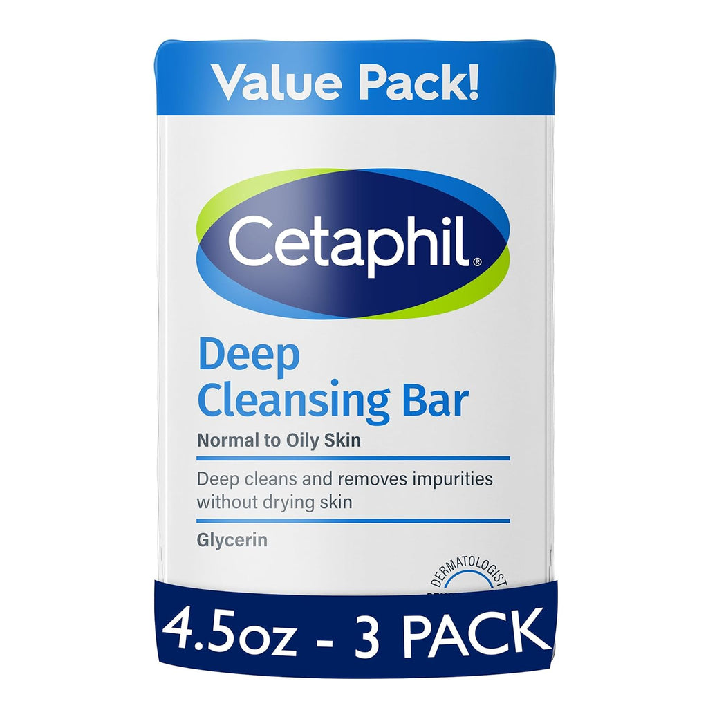 Cetaphil Deep Cleansing Bar packaging on a white background
