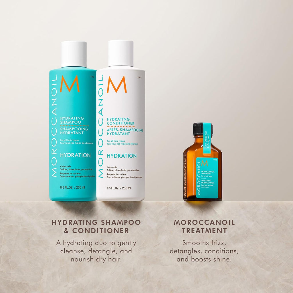 Moroccanoil | Hydrating Shampoo Conditioner & Treatment Set — 17.85 fl oz Total