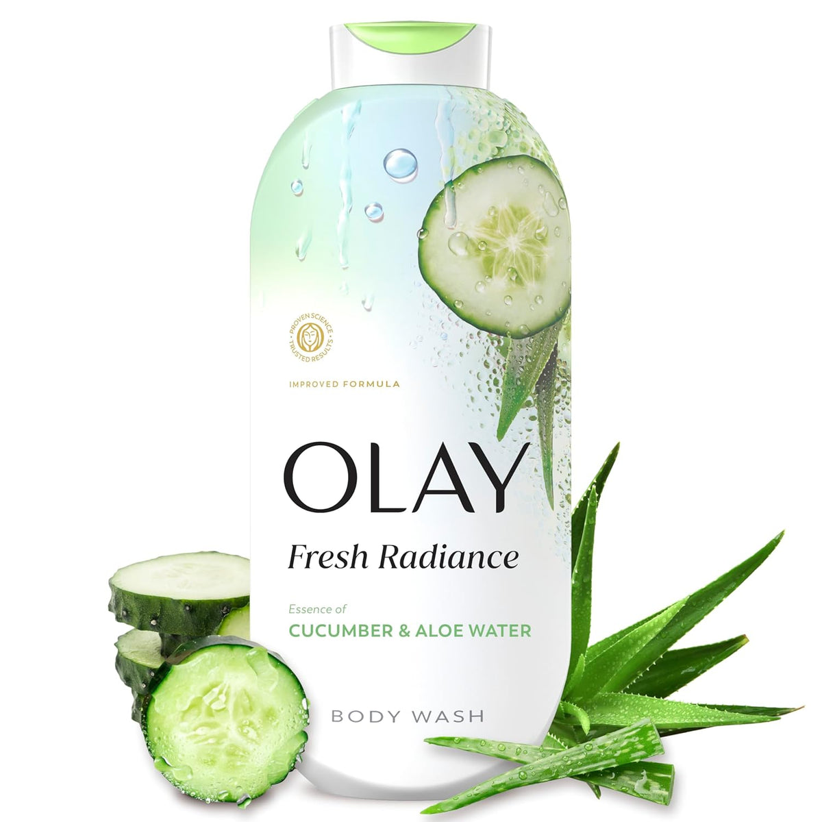 Olay | Body Wash Fresh Radiance Vitamin B3 Antioxidant Cucumber Aloe Water — 22 fl oz