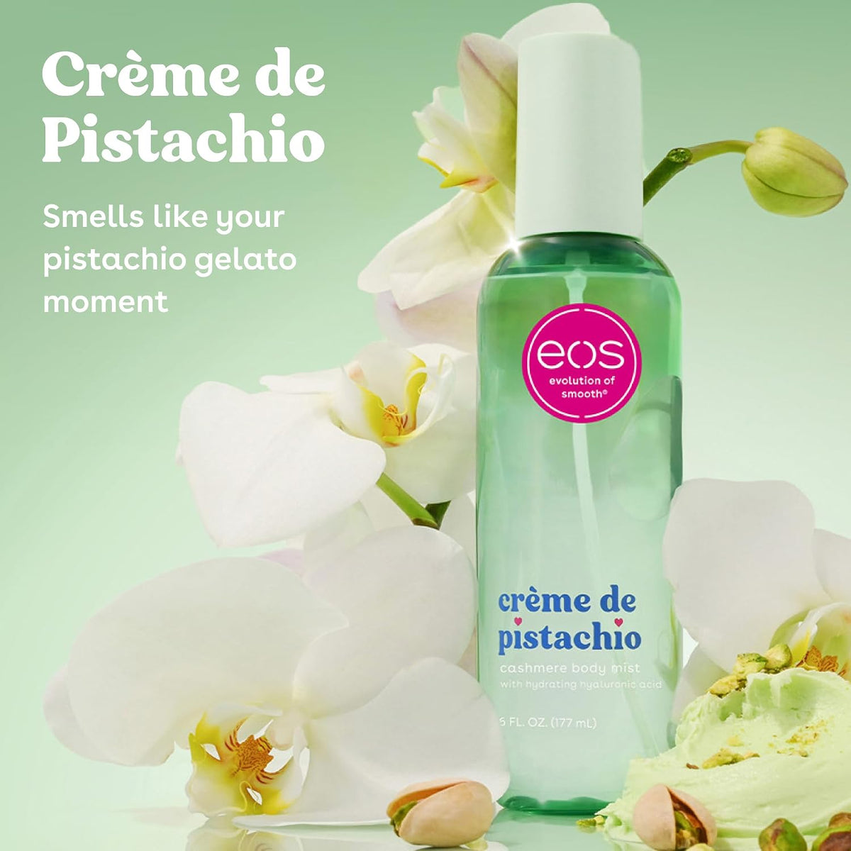 eos | Crème de Pistachio Body Mist Hyaluronic Acid — 6 fl oz