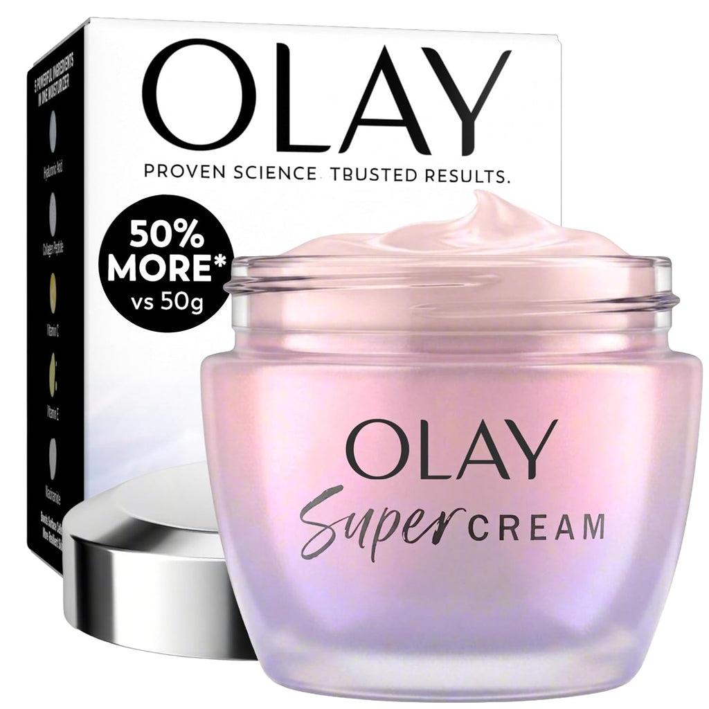 Olay | 5-in-1 Super Moisturizer Face Cream Niacinamide Vitamin C Collagen Peptide Hyaluronic Acid — 2.6 fl oz