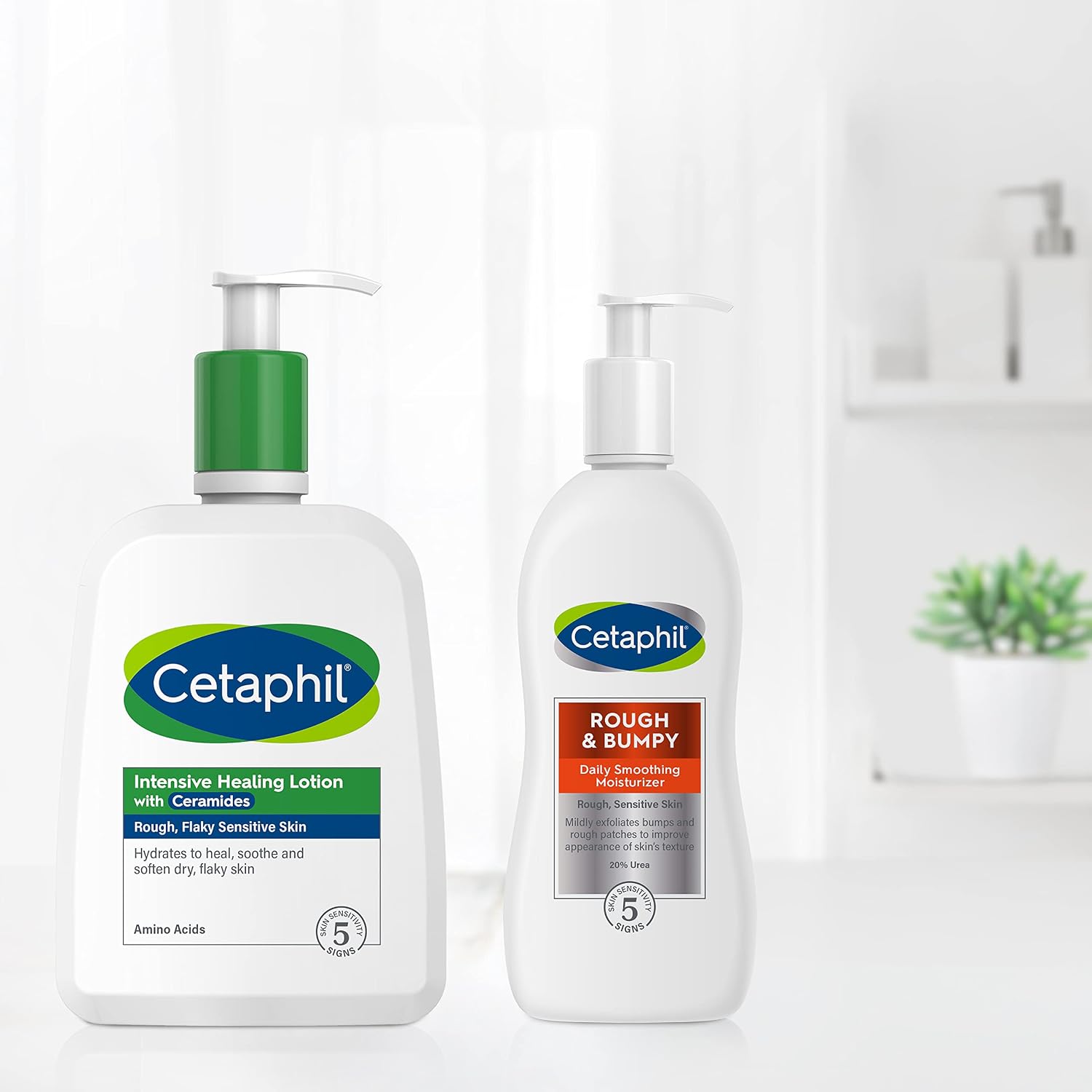 Two Cetaphil skincare products on a white background