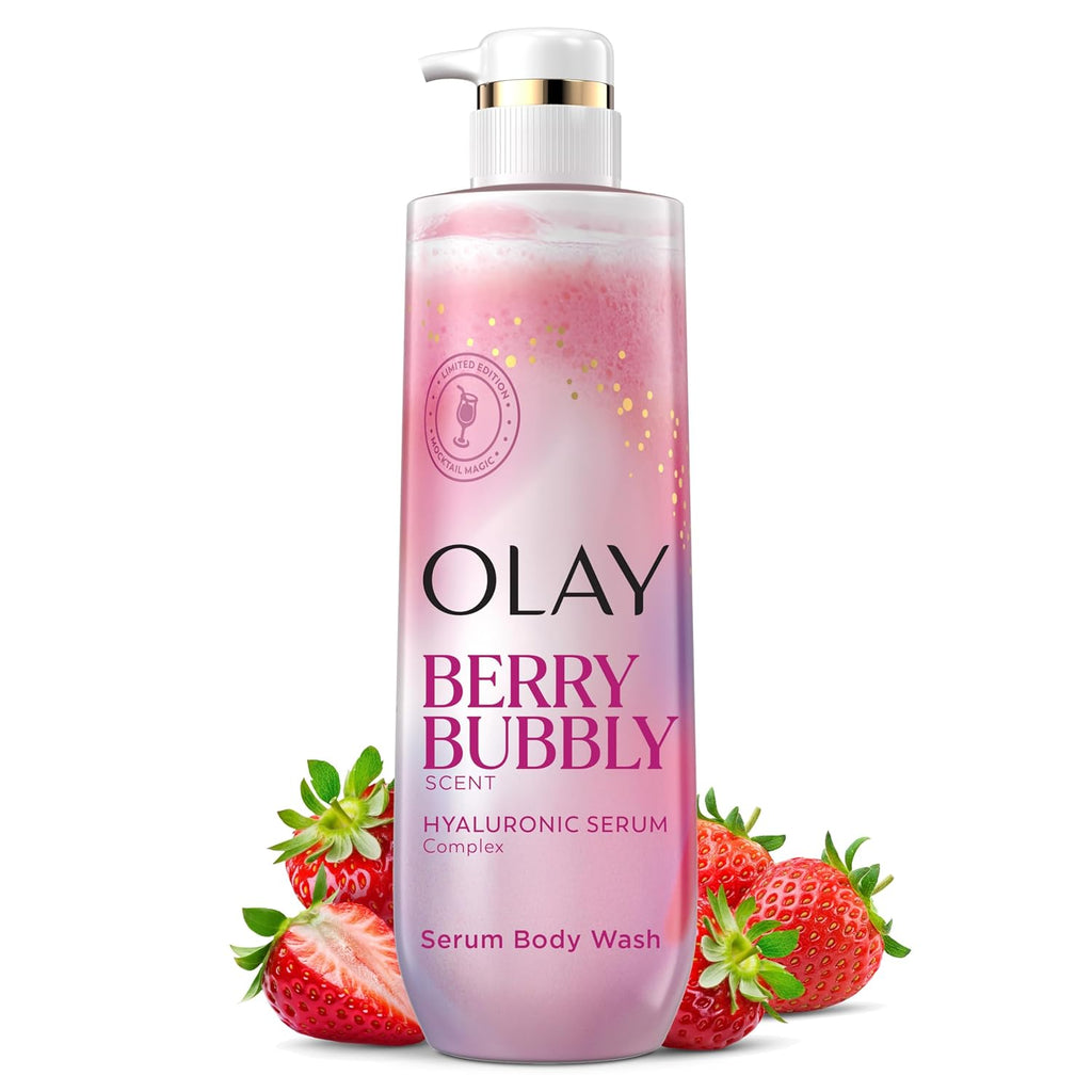 Olay | Body Wash Niacinamide Hyaluronic Acid Pro-Glycerin Berry Bubbly Strawberry Vanilla Limited Edition — 20 fl oz