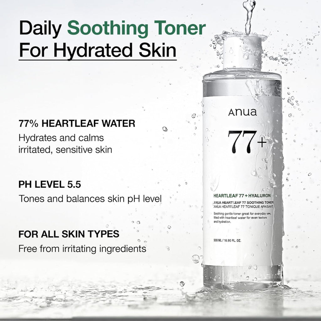 Anua Heartleaf 77 Soothing Toner – pH 5.5 (250 ml / 8.45 fl oz)