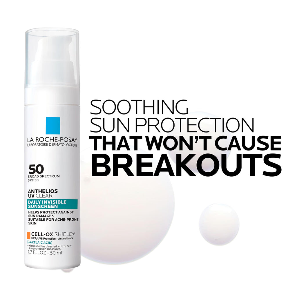 Effaclar Salicylic Acid Serum + Anthelios UV Clear Sunscreen SPF 50 Set by La Roche-Posay — 80ml (2.7 fl oz)