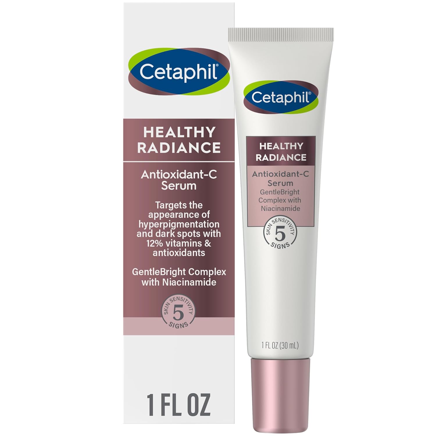 Cetaphil Healthy Radiance Antioxidant-C Serum packaging on a white background