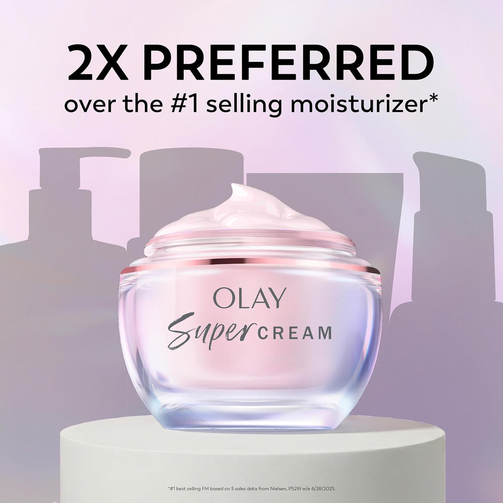 Olay | 5-in-1 Super Moisturizer Face Cream Niacinamide Vitamin C Collagen Peptide Hyaluronic Acid — 1.7 fl oz