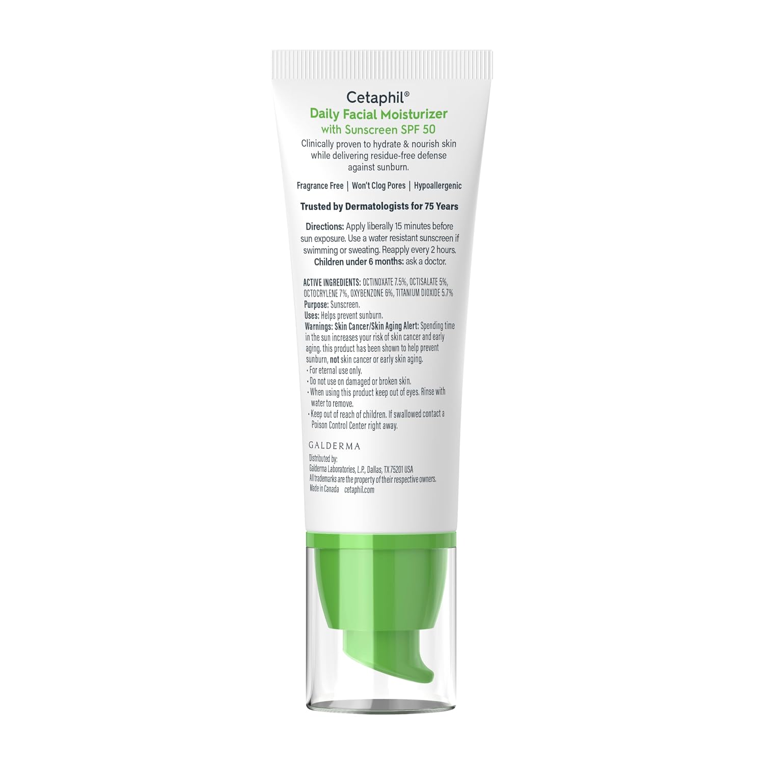 Cetaphil Daily Facial Moisturizer with SPF 50+ for Sensitive Skin
