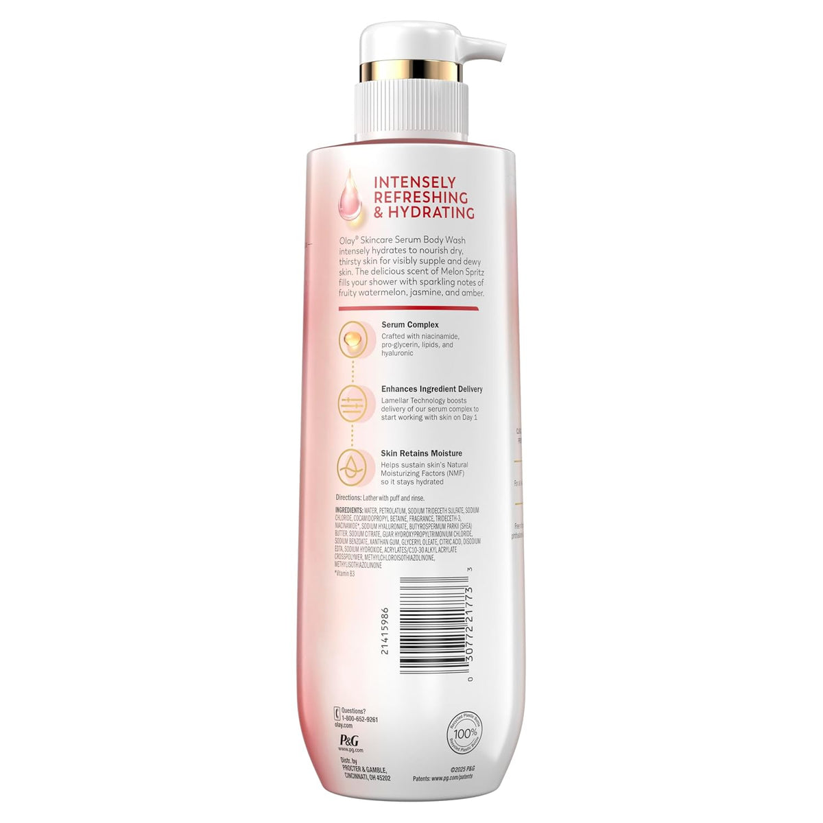 Olay | Body Wash Niacinamide Hyaluronic Acid Pro-Glycerin Melon Spritz Watermelon Jasmine Amber Limited Edition — 20 fl oz