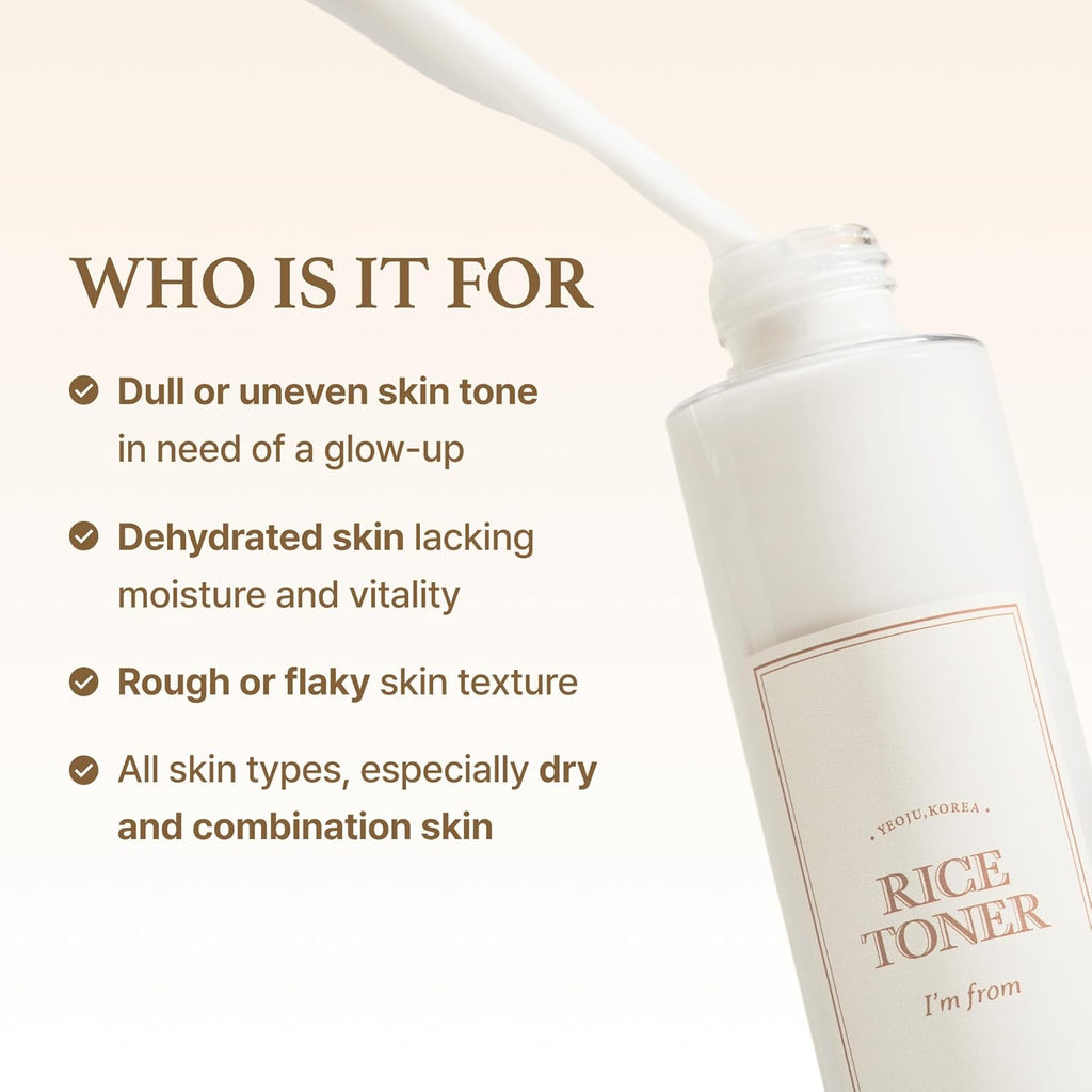 I’m From Rice Toner – Hydrating Milky Toner for Glowing Skin (5.07 fl oz)