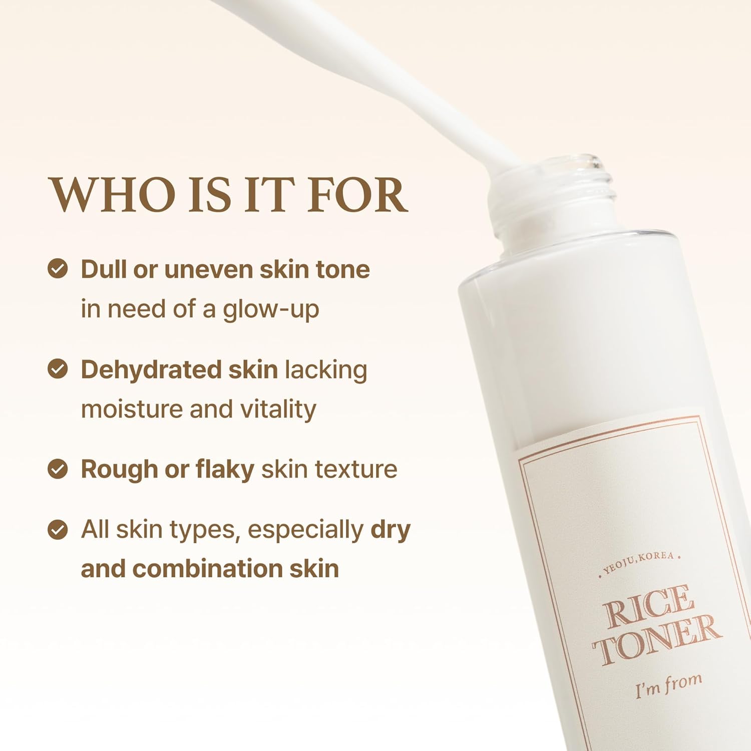 I’m From Rice Toner – Hydrating Milky Toner for Glowing Skin (5.07 fl oz)