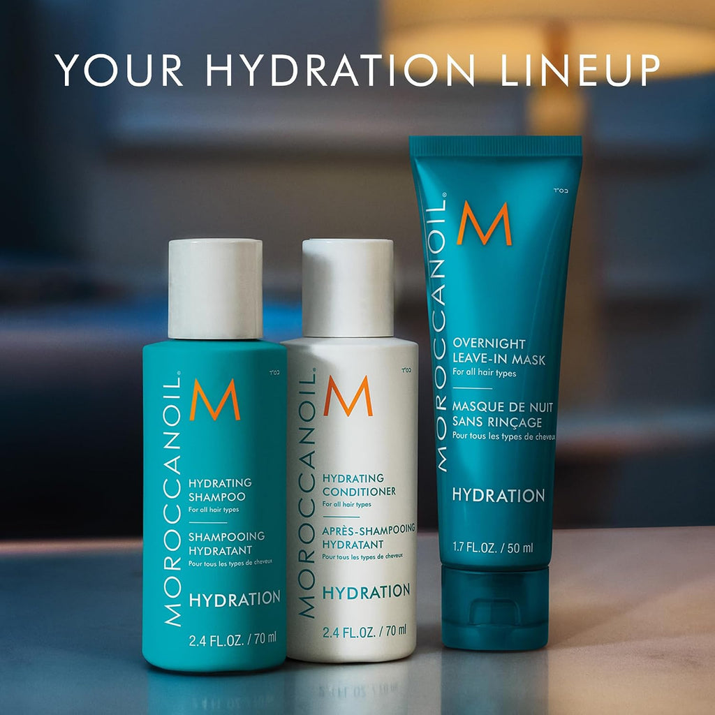 Moroccanoil | Hydrating Shampoo Conditioner & Overnight Leave In Mask Travel Set