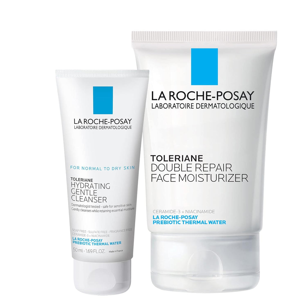 Two La Roche-Posay skincare products on a white background