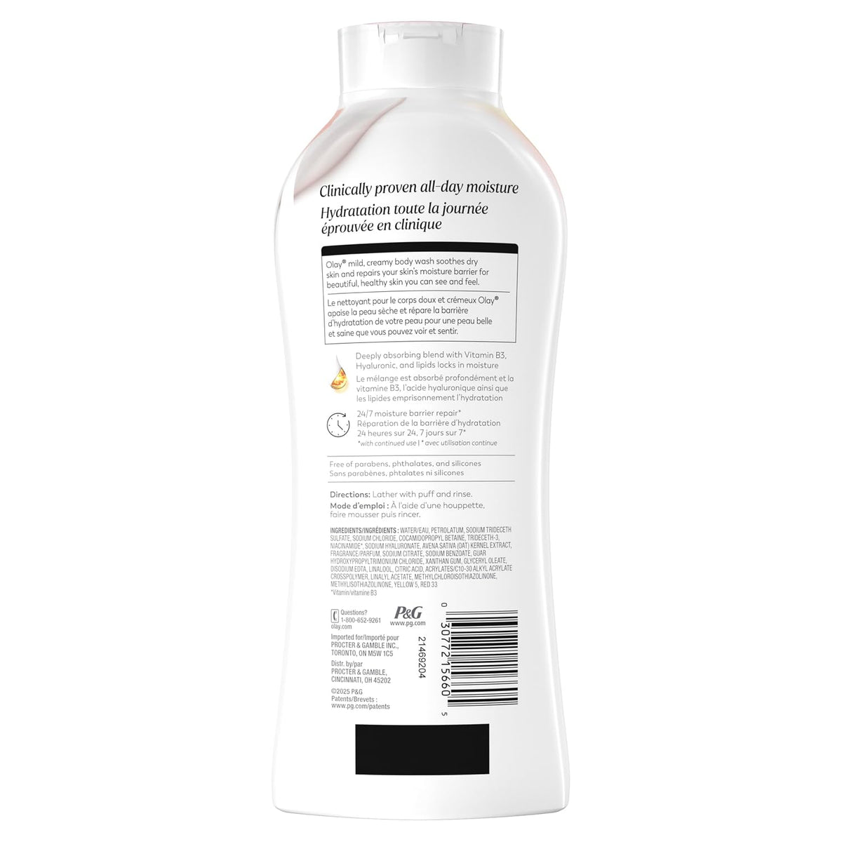 Olay | Body Wash Ultra Moisture Oat Extract Vitamin B3 — 22 fl oz