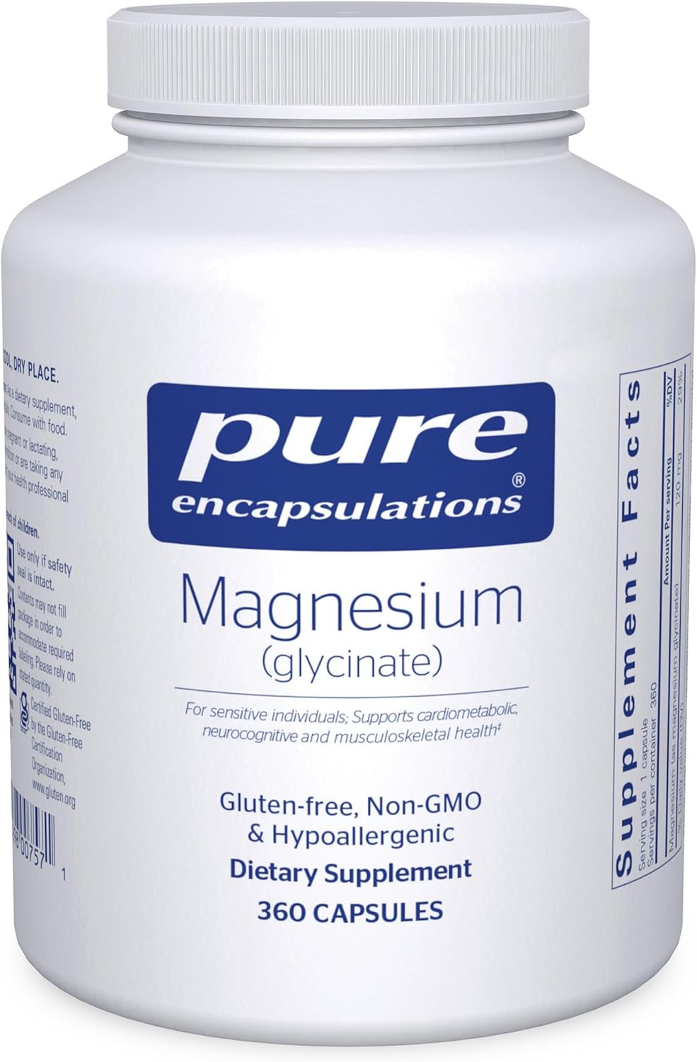 Pure Encapsulations Magnesium (Glycinate) Supplement – 90 Capsules