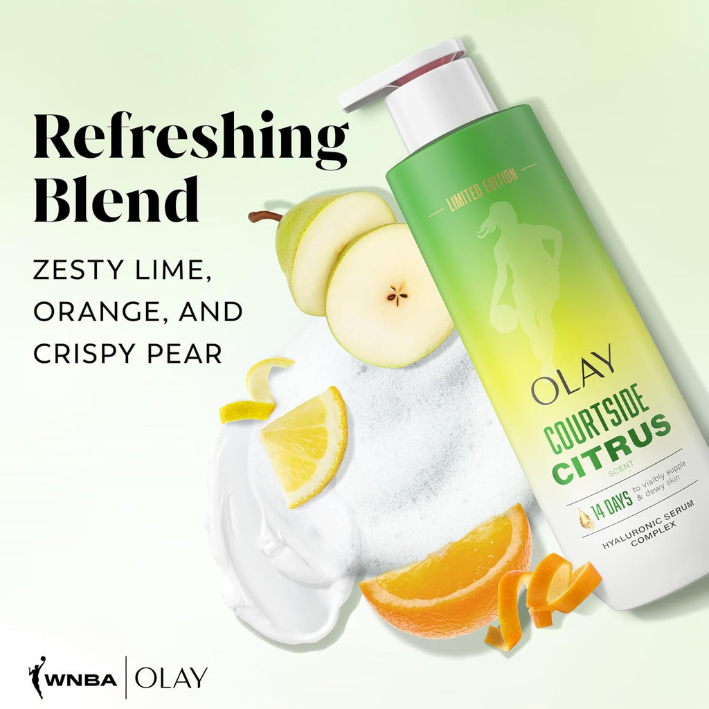 Olay | Body Wash Niacinamide Hyaluronic Acid Pro-Glycerin Courtside Citrus Lime Orange Pear Limited Edition — 20 fl oz