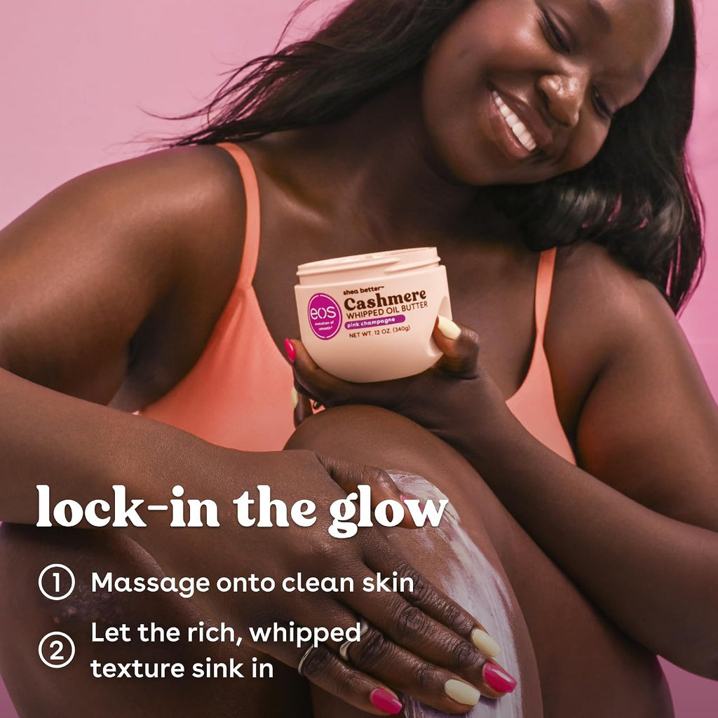 eos | Pink Champagne Whipped Oil Body Butter Shea Butter — 12 fl oz