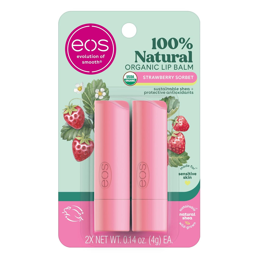 eos | Strawberry Sorbet Organic Lip Balm