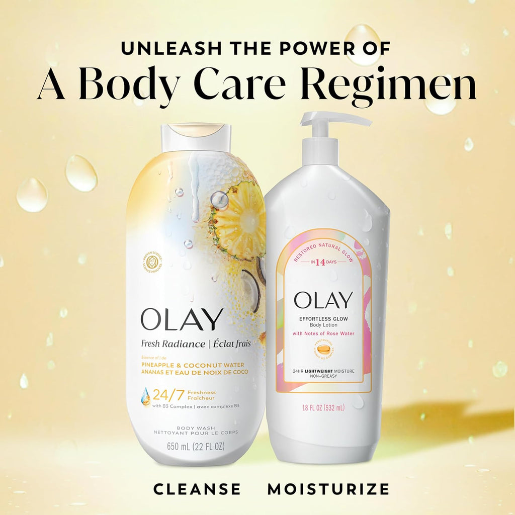 Olay | Body Wash Fresh Radiance Vitamin B3 Antioxidant Pineapple Coconut Water — 22 fl oz
