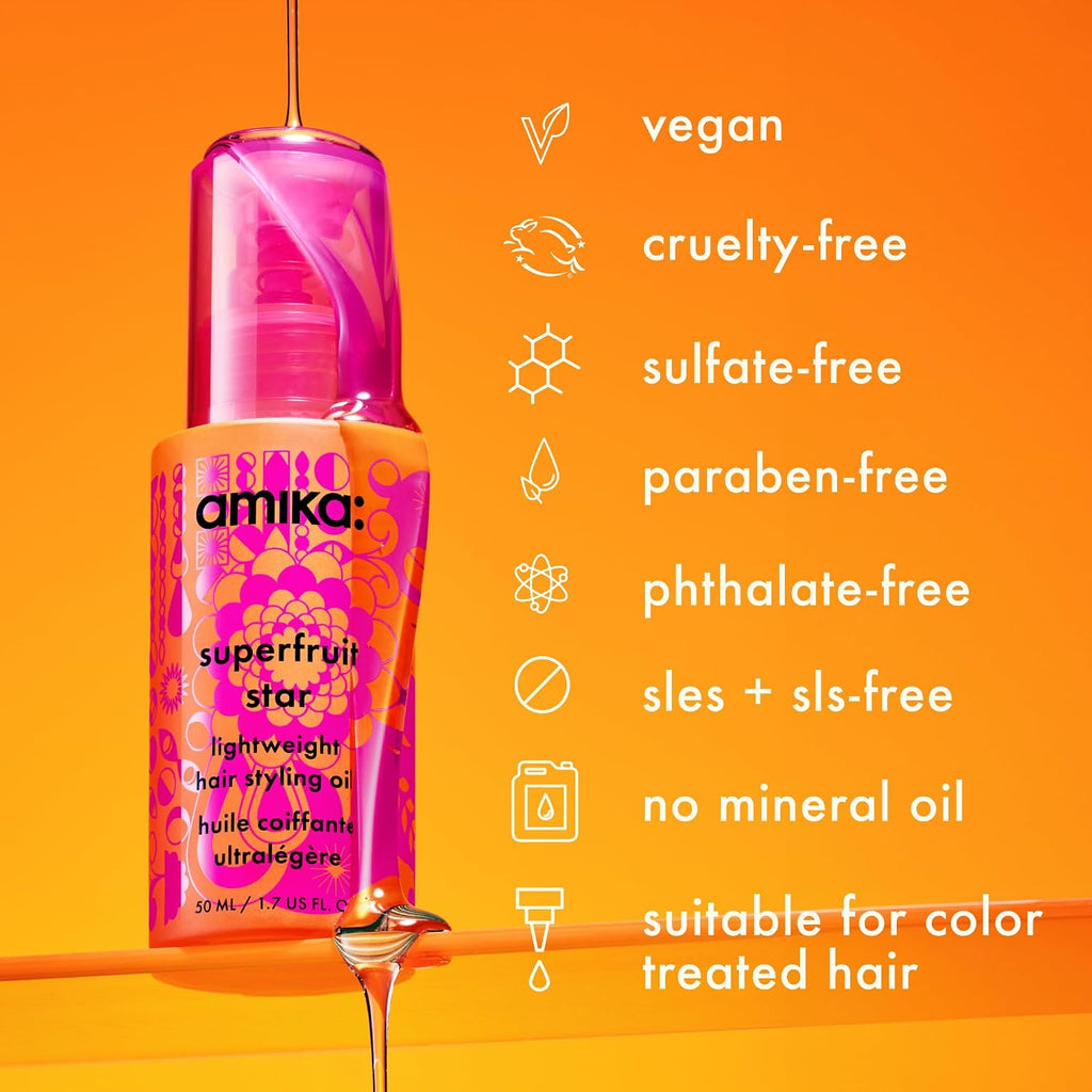 Amika | Strengthening & Smoothing Hair Oil Amber Vanilla — 50 ml (1.7 fl oz)