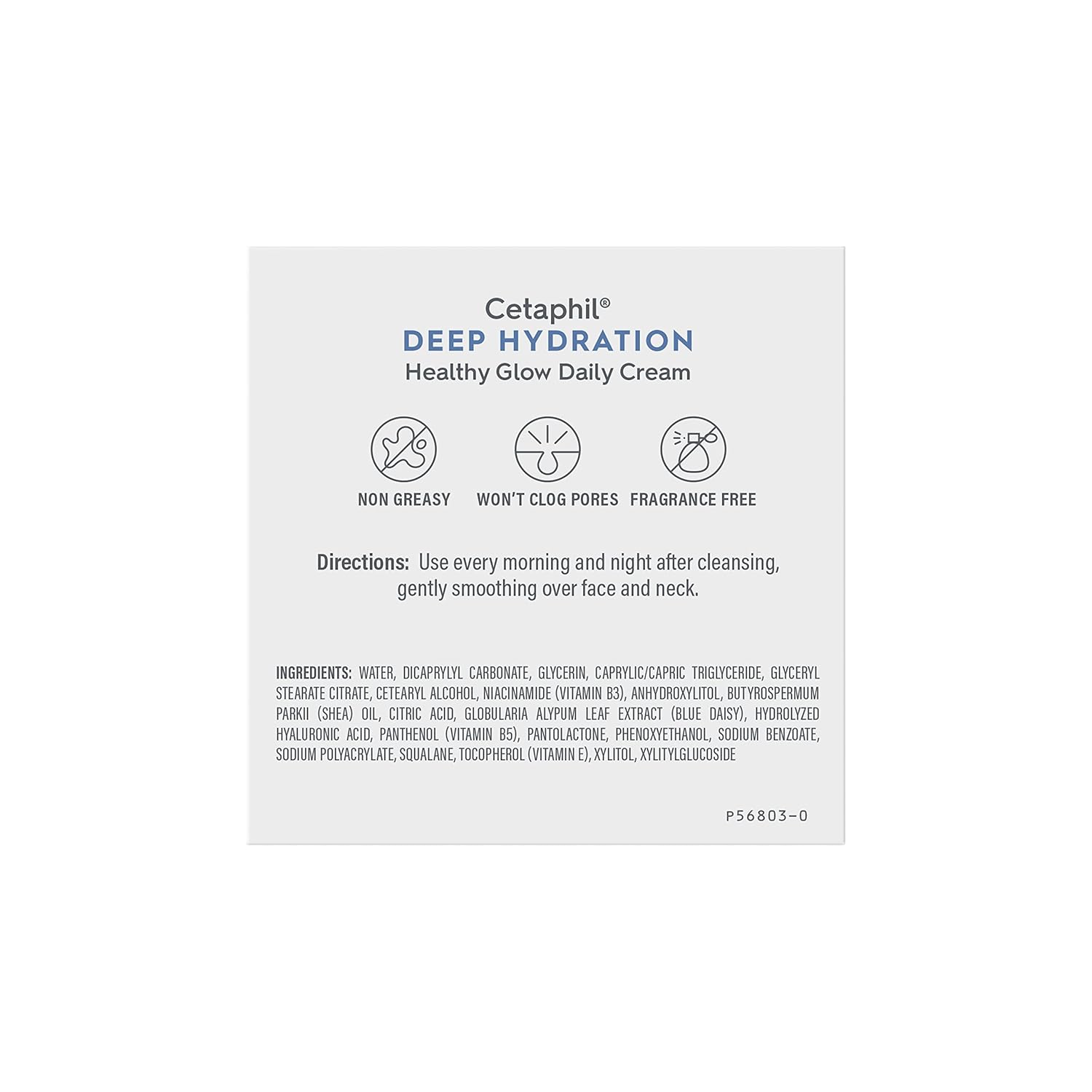 Cetaphil Deep Hydration Healthy Glow Daily Face Cream for Dry Sensitive Skin