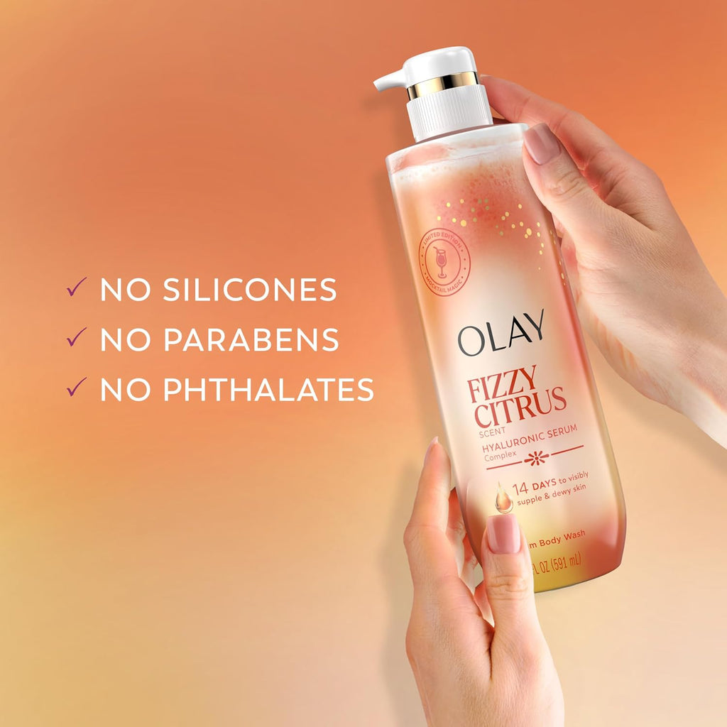 Olay | Body Wash Niacinamide Hyaluronic Acid Pro-Glycerin Fizzy Citrus Mandarin Freesia Amber Limited Edition — 20 fl oz