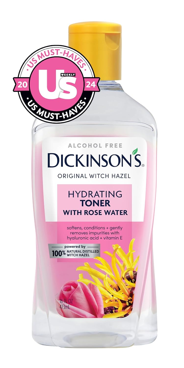 Dickinson’s Enhanced Witch Hazel Hydrating Toner with Rosewater – 16 fl oz