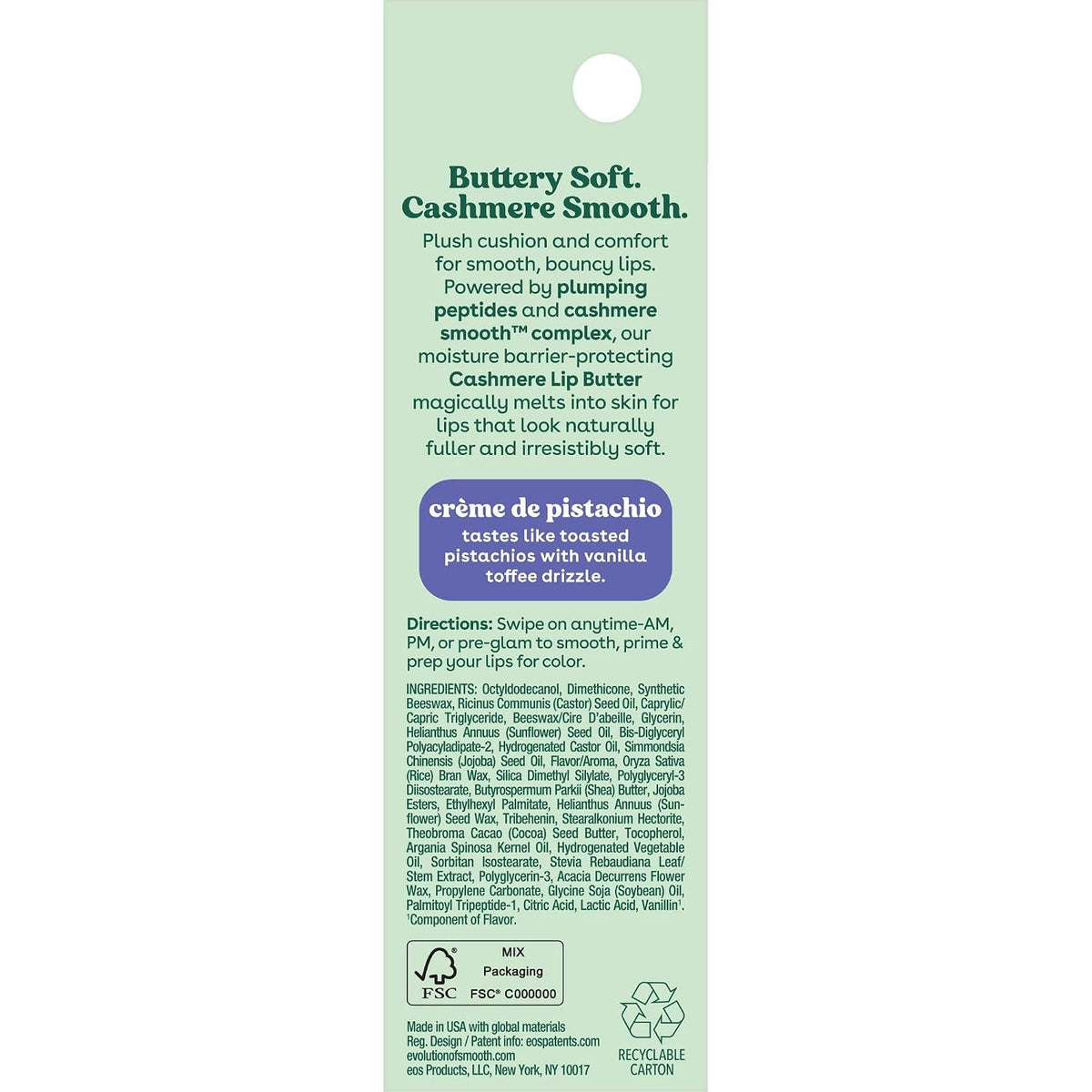 The back of a Butterly Soft. Cashmere Smooth.