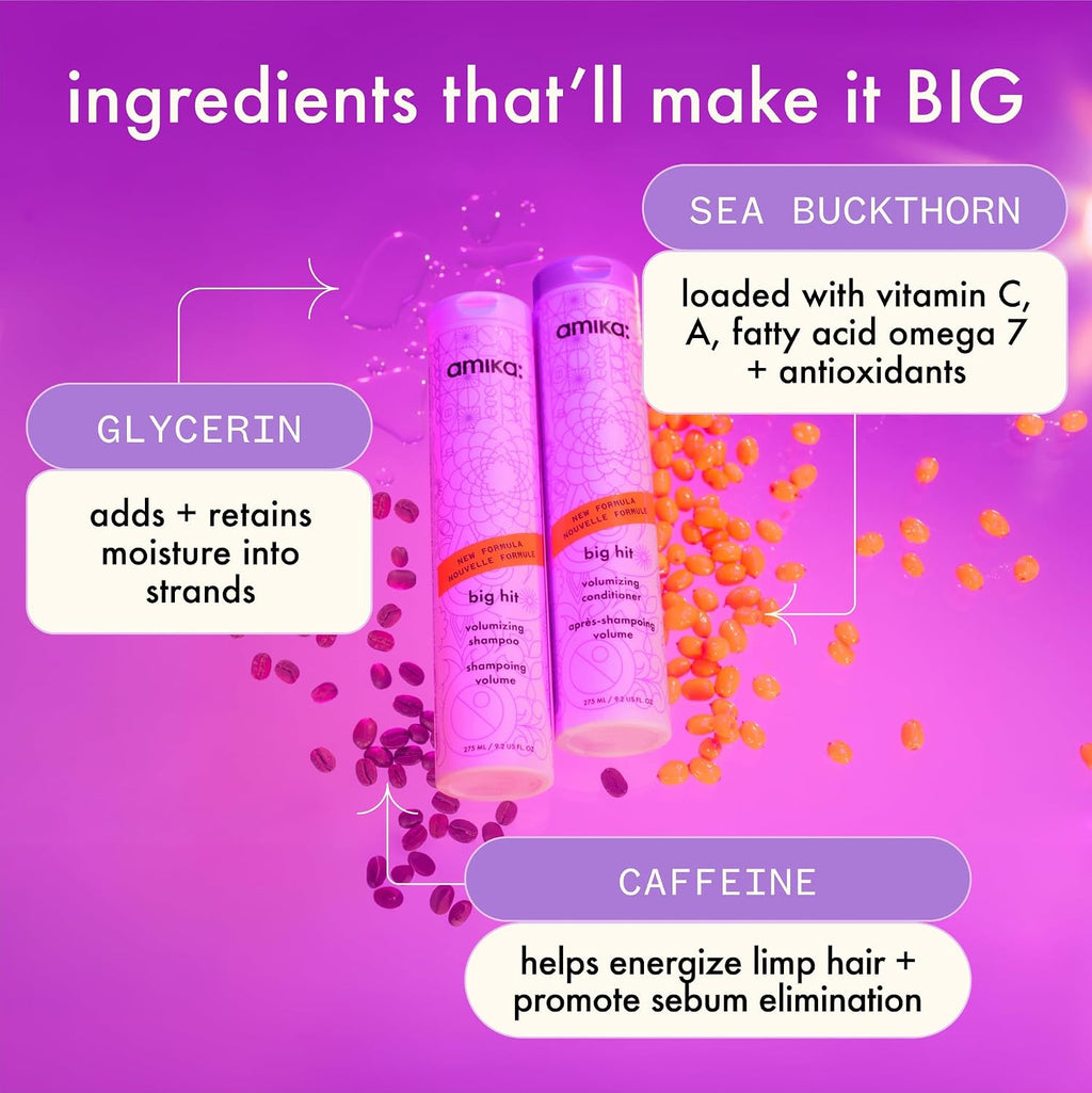 Amika | Big Hit Volumizing Conditioner for Fine Hair Amber Vanilla