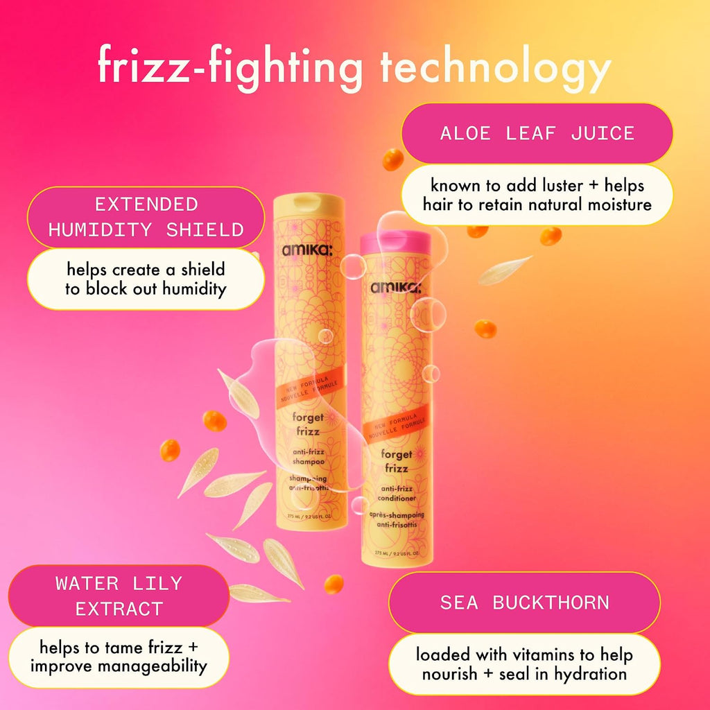 Amika | Forget Frizz Smoothing Wash Care Duo — 18.4 fl oz Total