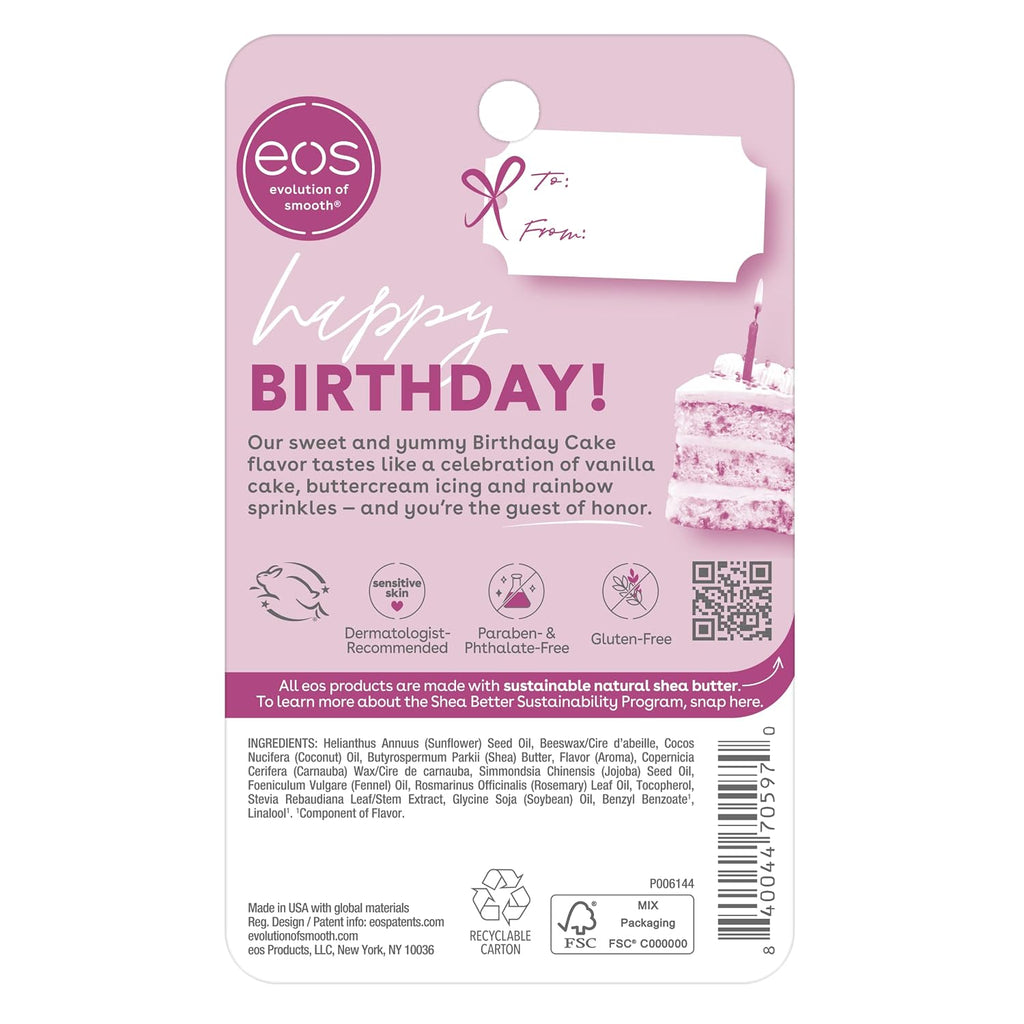 eos | Birthday Cake Natural Shea Lip Balm Sphere
