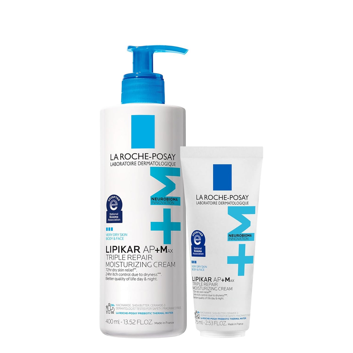 Lipikar Balm AP+ Body & Face Moisturizer by La Roche-Posay — 16.05 fl oz (2-Pack)