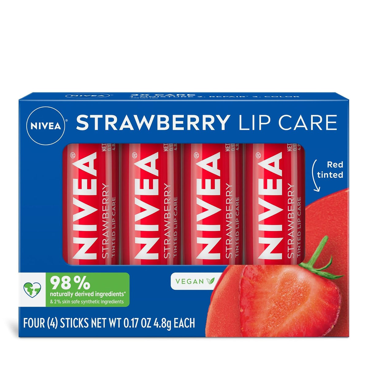 NIVEA Tinted Lip Care Balm Variety Pack